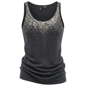 Eileen Fisher Womens XS Quiet Luxury Minimalist Artsy Cashmere Sequin Tank Top